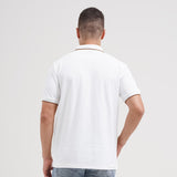 Lee Cooper Polo Shirt Stripe Color Logotype White