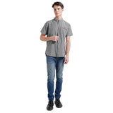 Lee Cooper Short Shirt Leighton Dark Grey