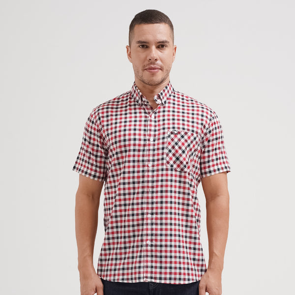 Lee Cooper Short Shirt Rudd Black Red