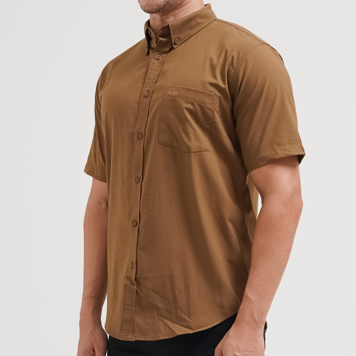 Lee Cooper Short Shirt Standford Dark Brown