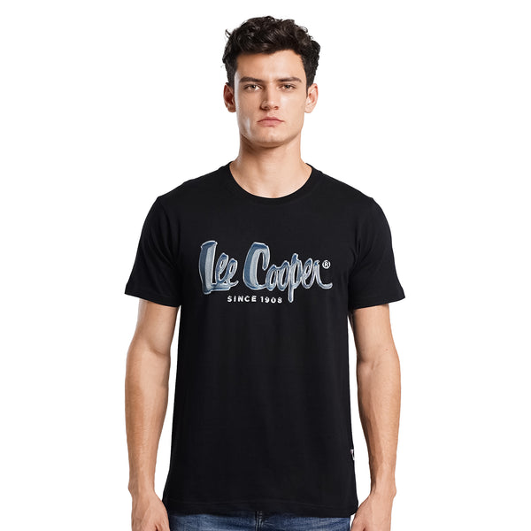 Lee Cooper T-Shirt Logotype Chrome Black