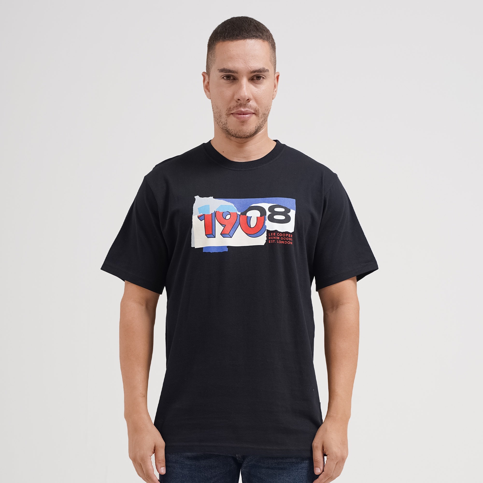 Lee Cooper T-Shirt 1908 Collage Black