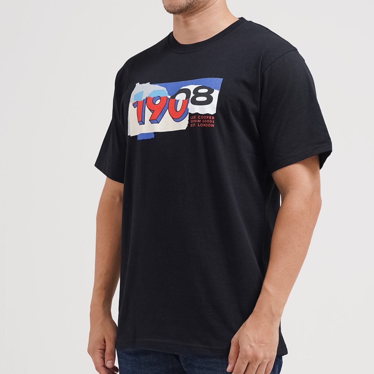 Lee Cooper T-Shirt 1908 Collage Black