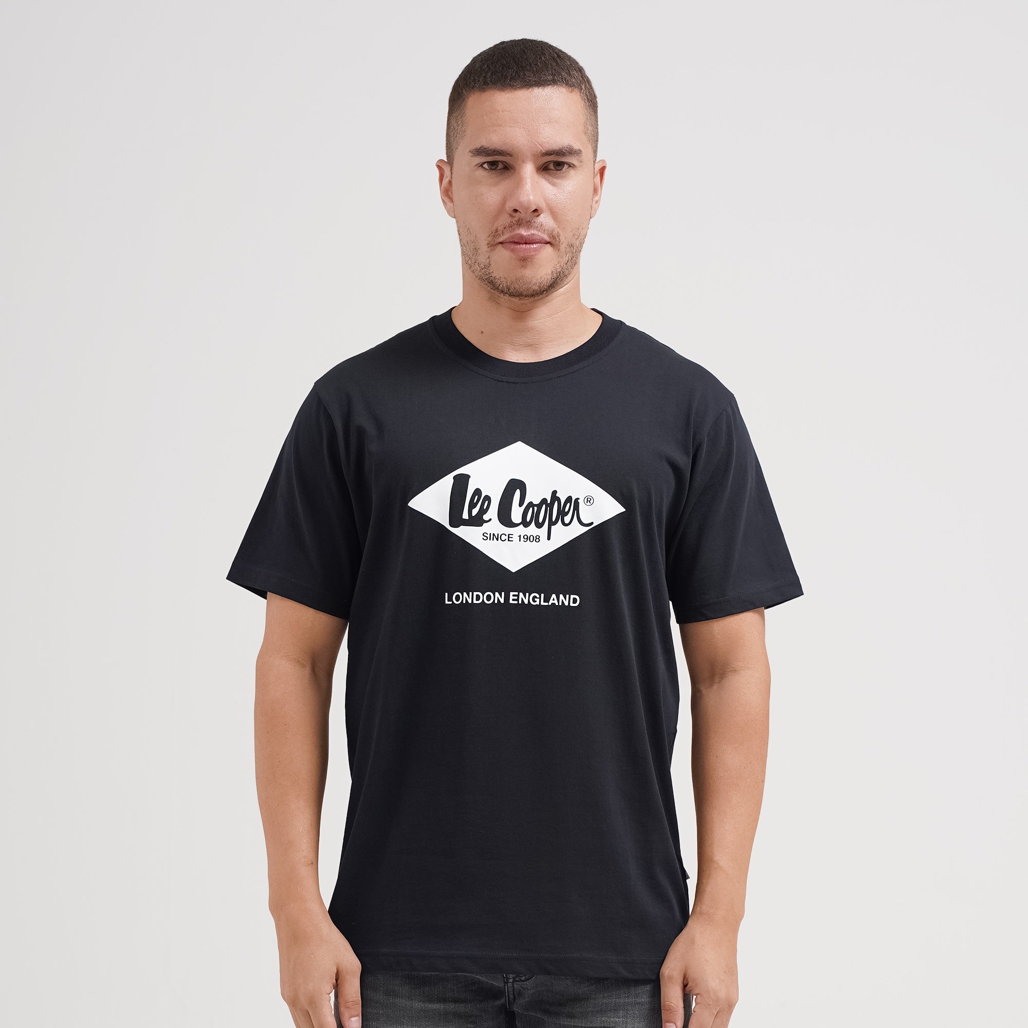 Lee Cooper T-shirt Logo Diamond White Black