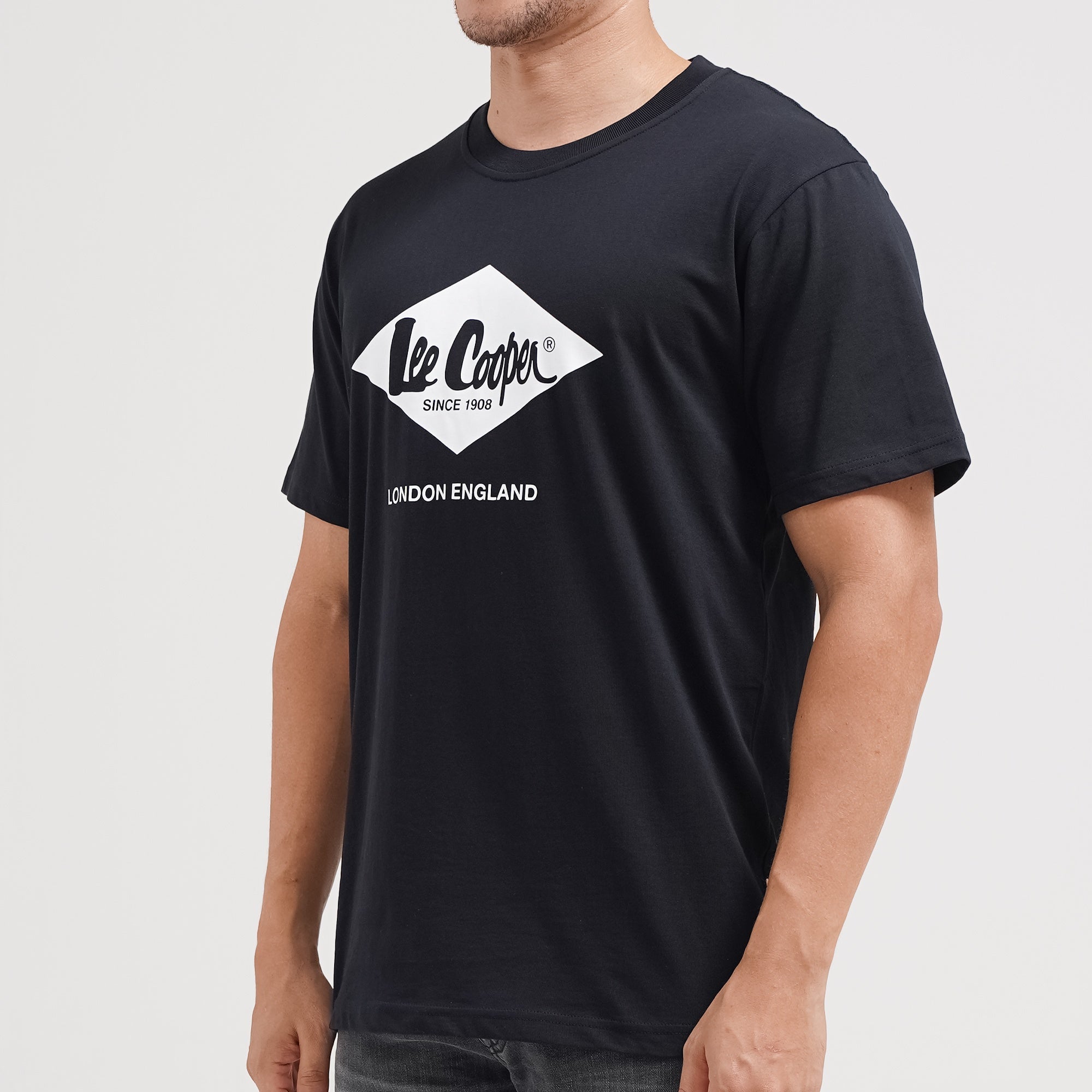Lee Cooper T-shirt Logo Diamond White Black