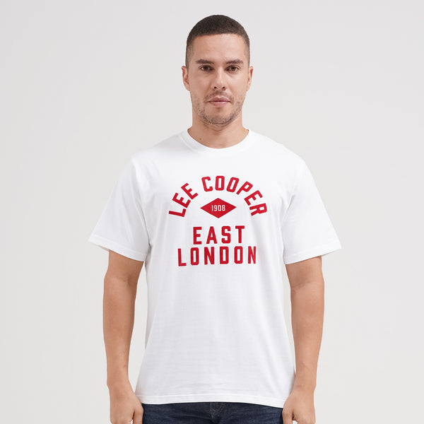 Lee Cooper T-Shirt East London Leaque White