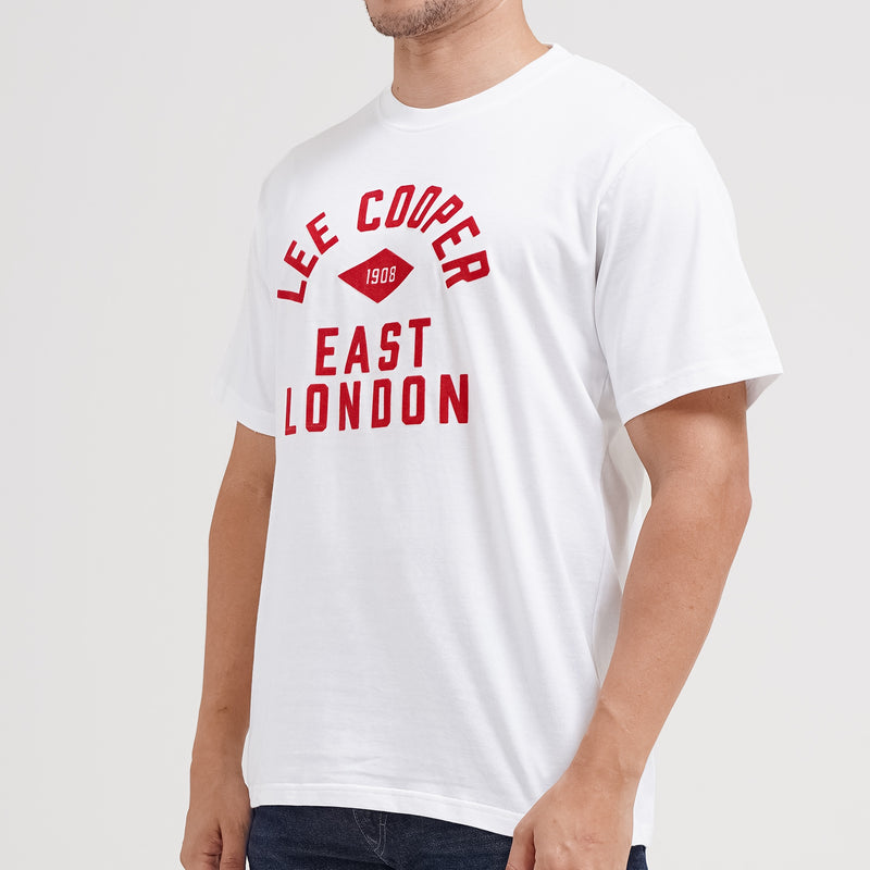 Lee Cooper T-Shirt East London Leaque White