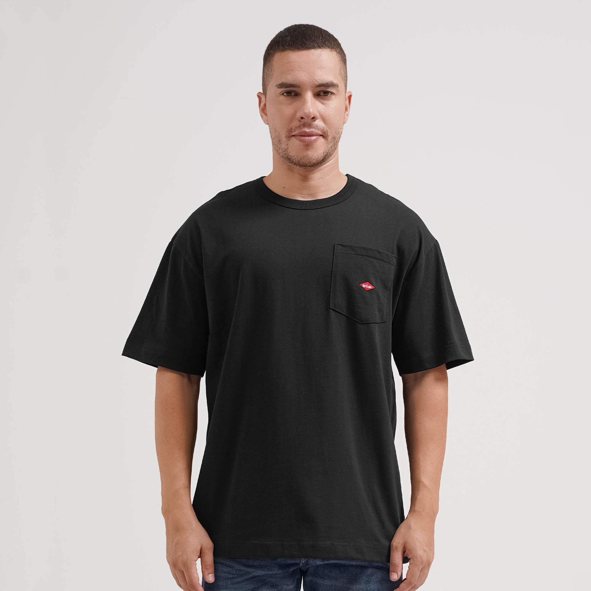 Lee Cooper T-Shirt Logo Pocket Oversize Black