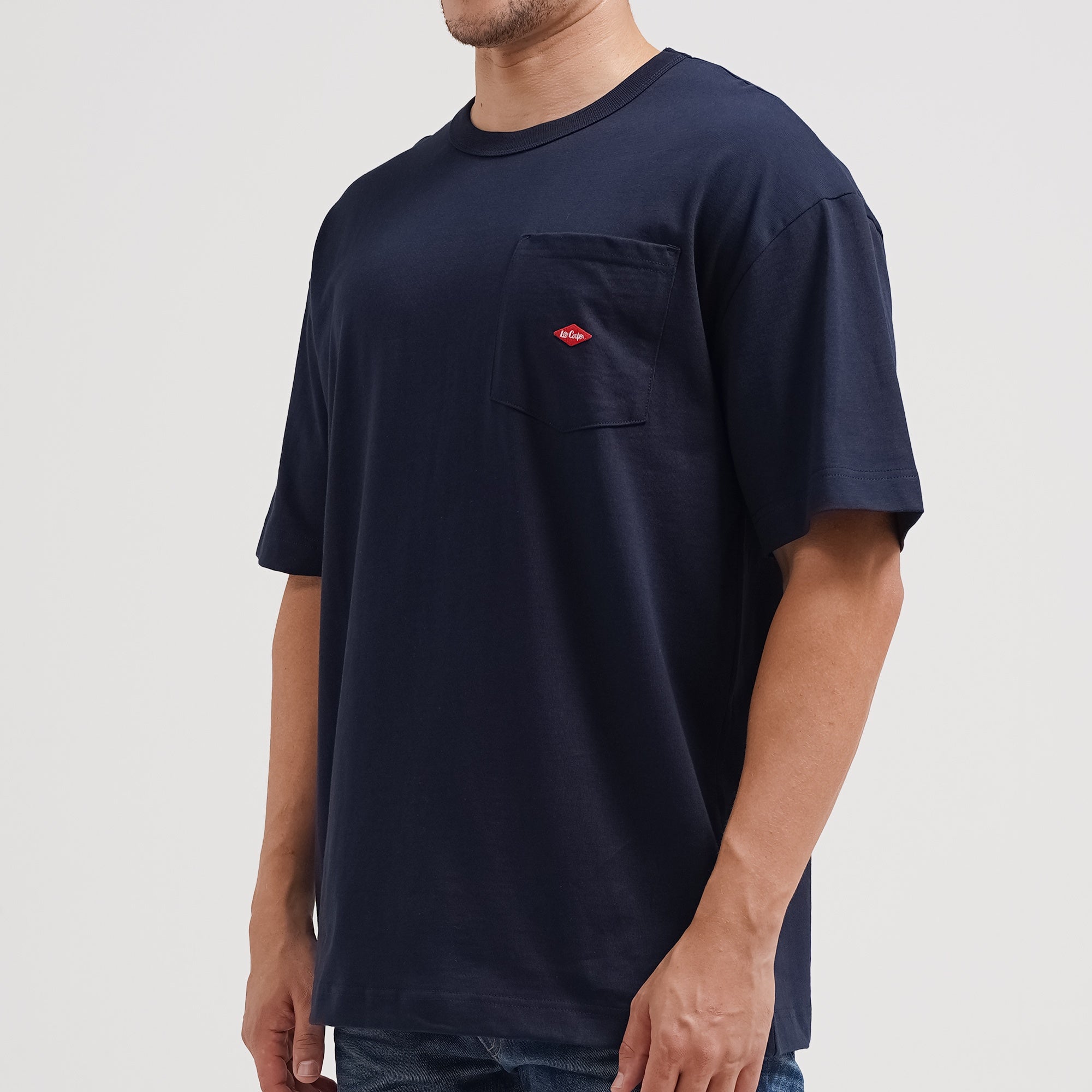 Lee Cooper T-Shirt Logo Pocket Oversize Navy