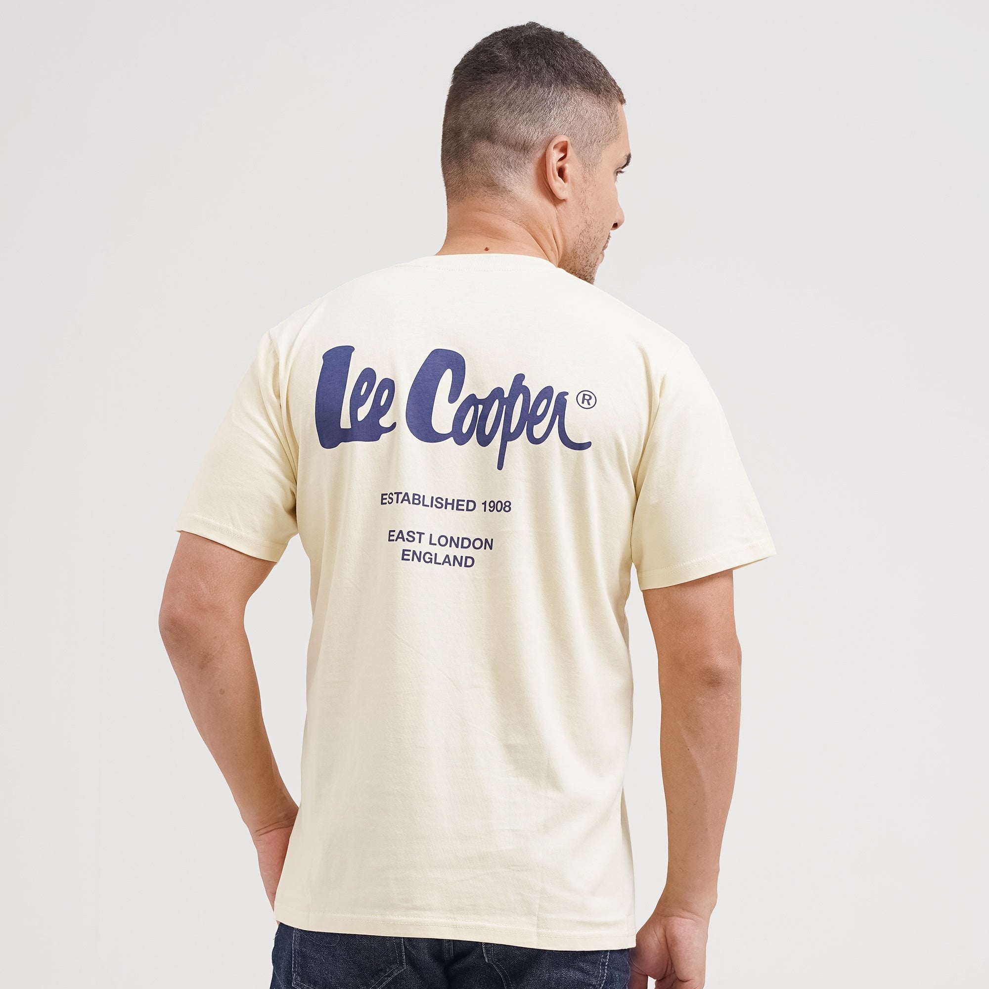 Lee Cooper T-shirt Logotype Cream TS03