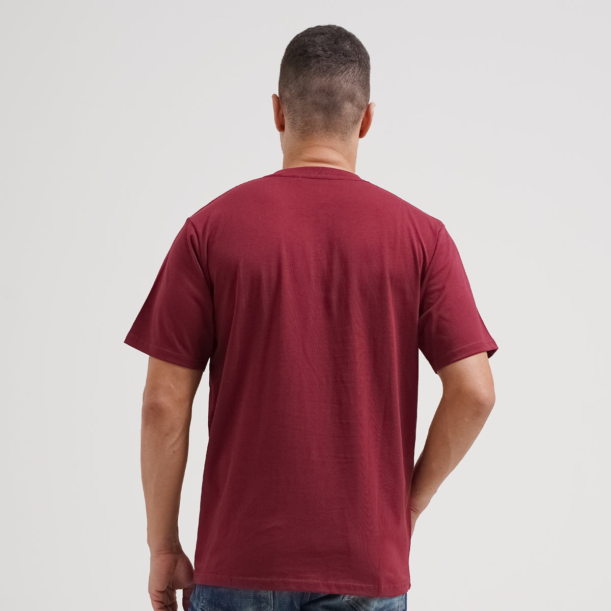 Lee Cooper T-Shirt Pocket Logotype Maroon