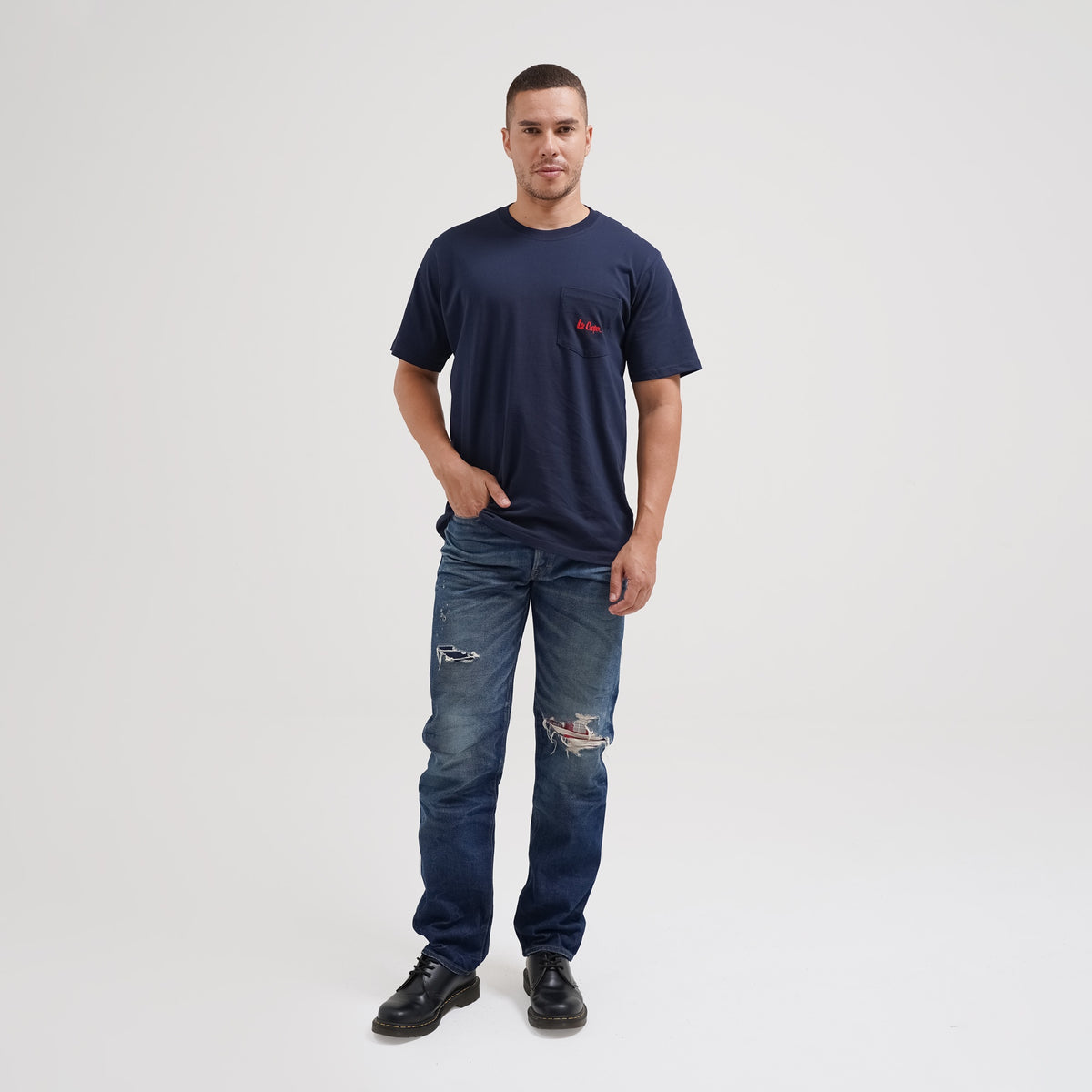 Lee Cooper T-Shirt Pocket Logotype Navy