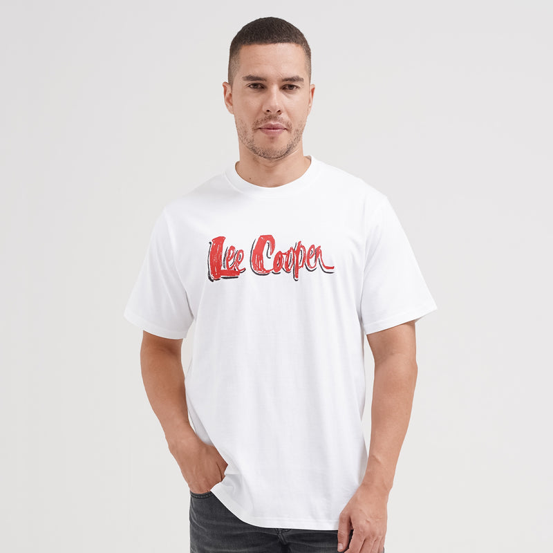 Lee Cooper T-Shirt Sketch Logotype White
