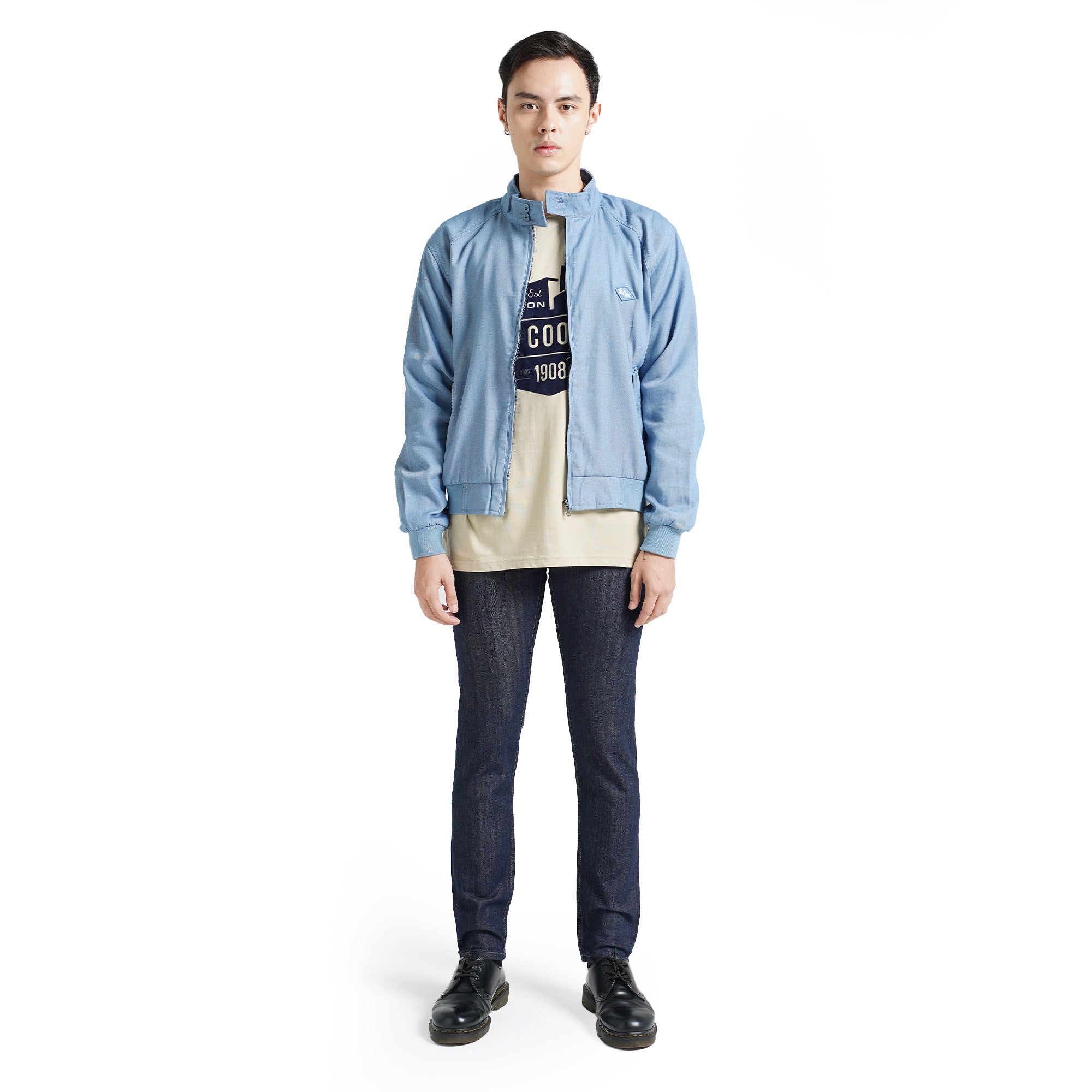 Lee Cooper Long Jacket Harrington Chambray