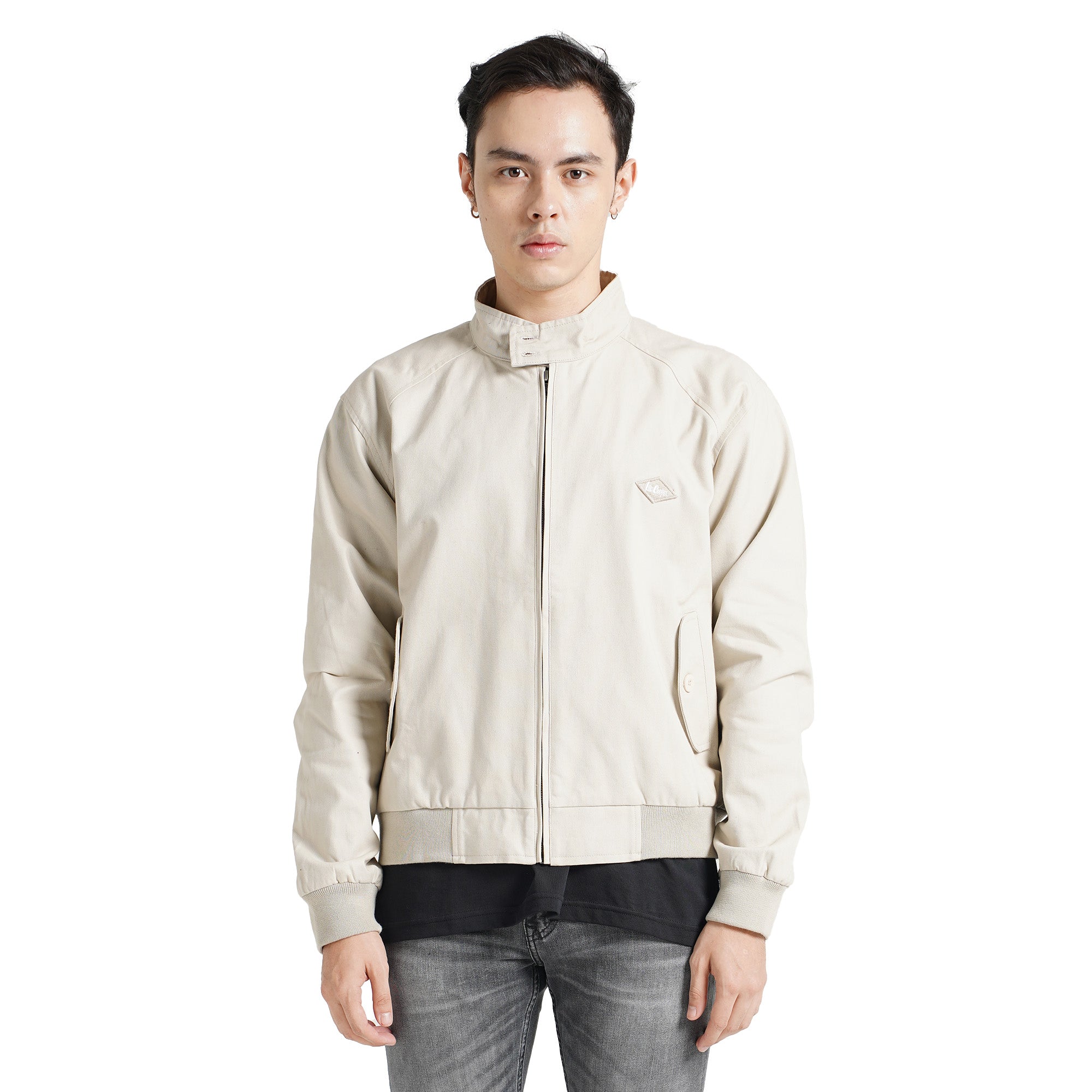 Lee Cooper Long Jacket Harrington Khaki