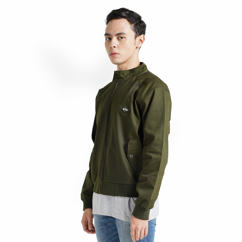 Lee Cooper Long Jacket Harrington Olive