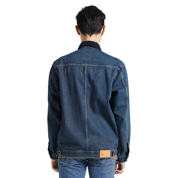 LEE COOPER JACKET TRUCKER CORDUROY WORN DARK BLUE