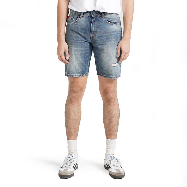 Lee Cooper Jeans Short Repaired Medium Blue