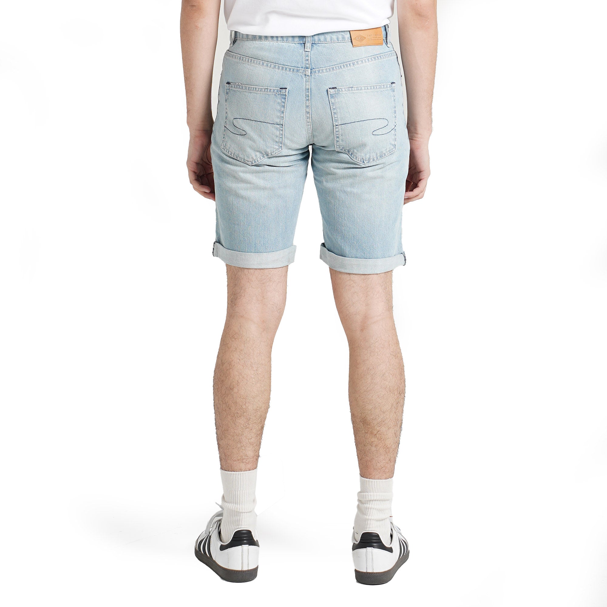 Lee Cooper Jeans Short Roll Up Ripped Light Blue