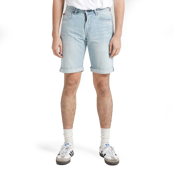 Lee Cooper Jeans Short Roll Up Ripped Light Blue