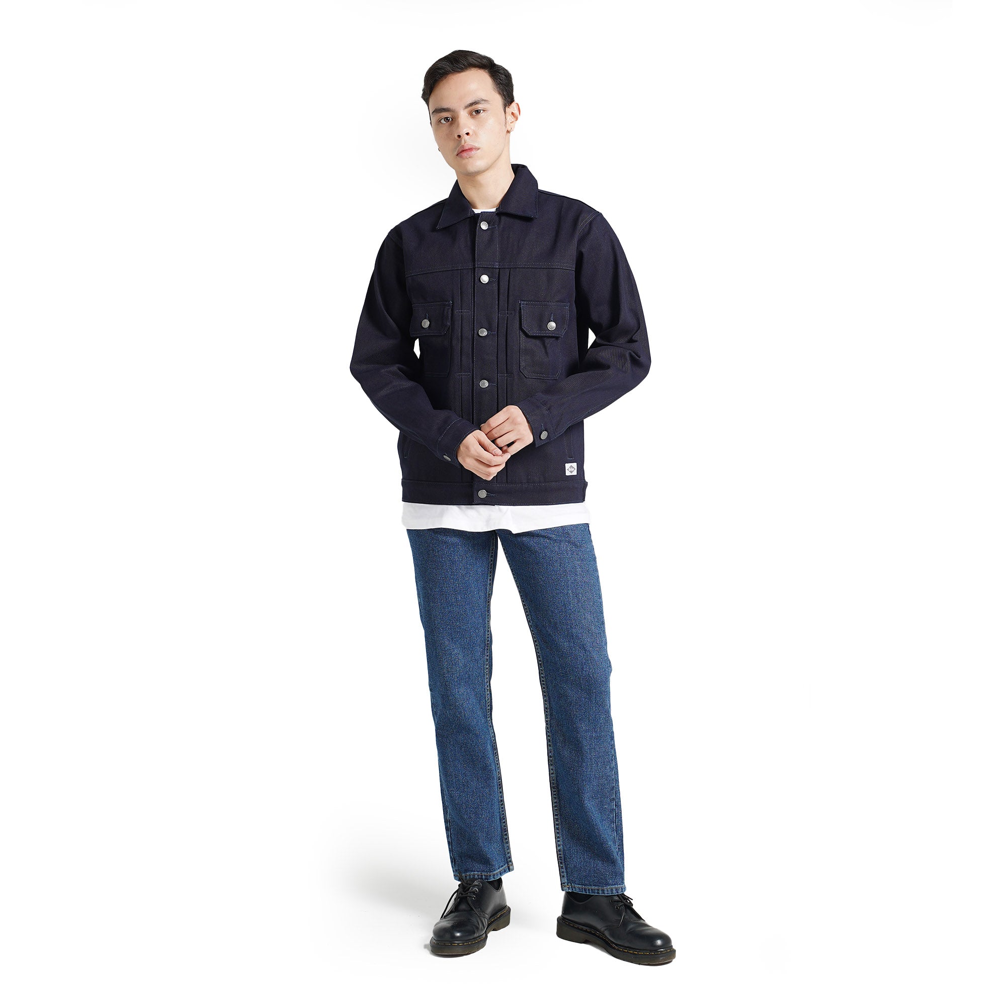 Lee Cooper Long Jacket Denim Trucker Dry Blue