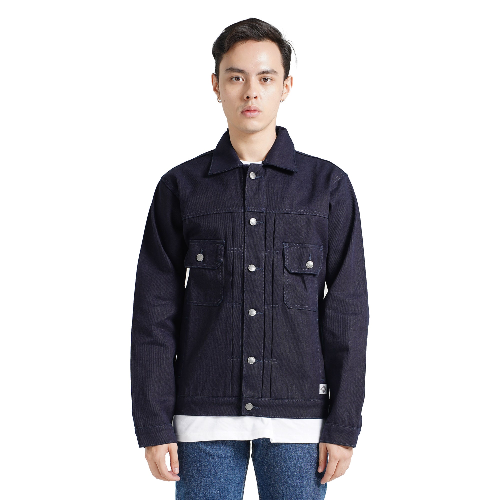 Lee Cooper Long Jacket Denim Trucker Dry Blue