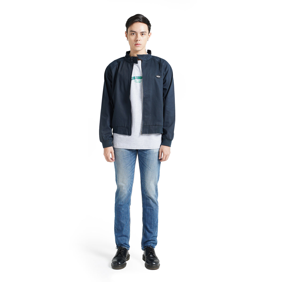 Lee Cooper Long Jacket Harrington Navy