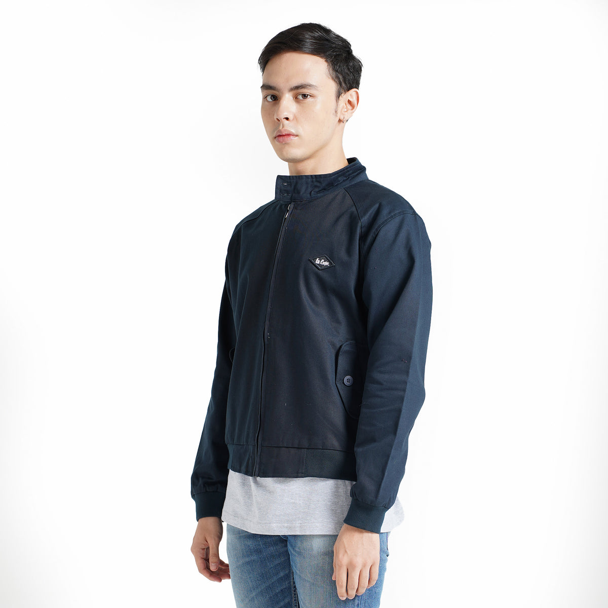 Lee Cooper Long Jacket Harrington Navy