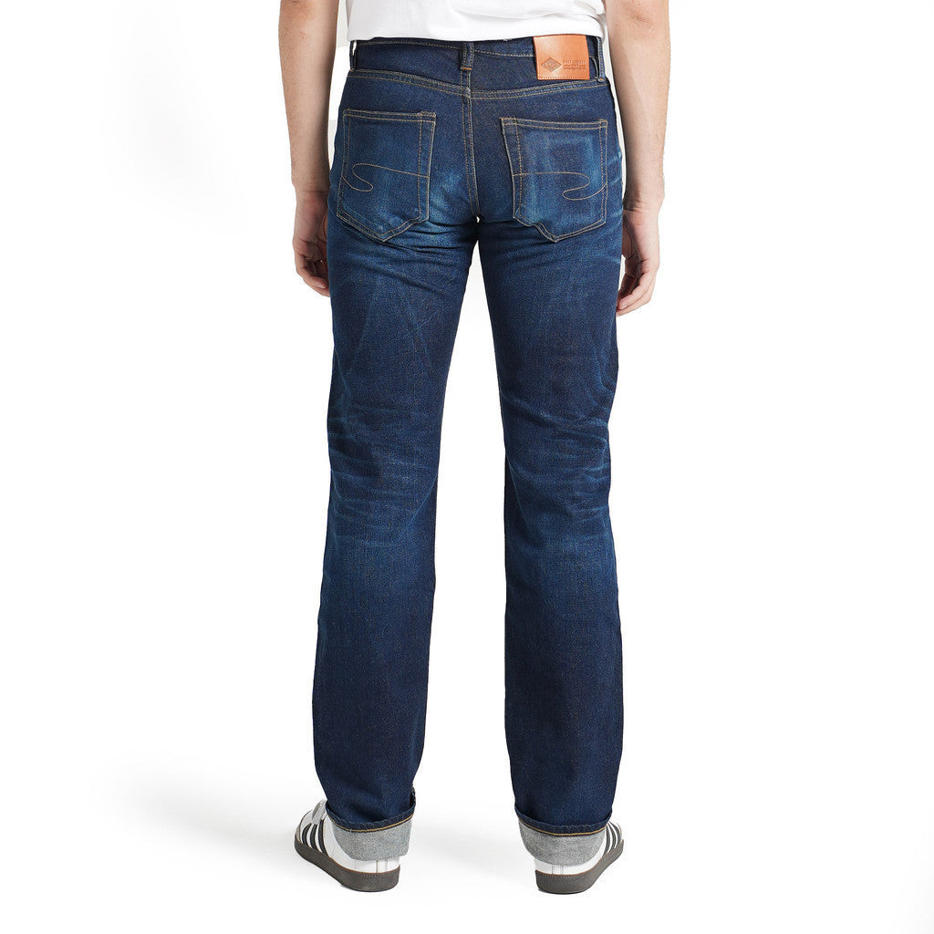 Lee Cooper Straight Fit Jeans Selvedge Harry Repaired Dark Blue