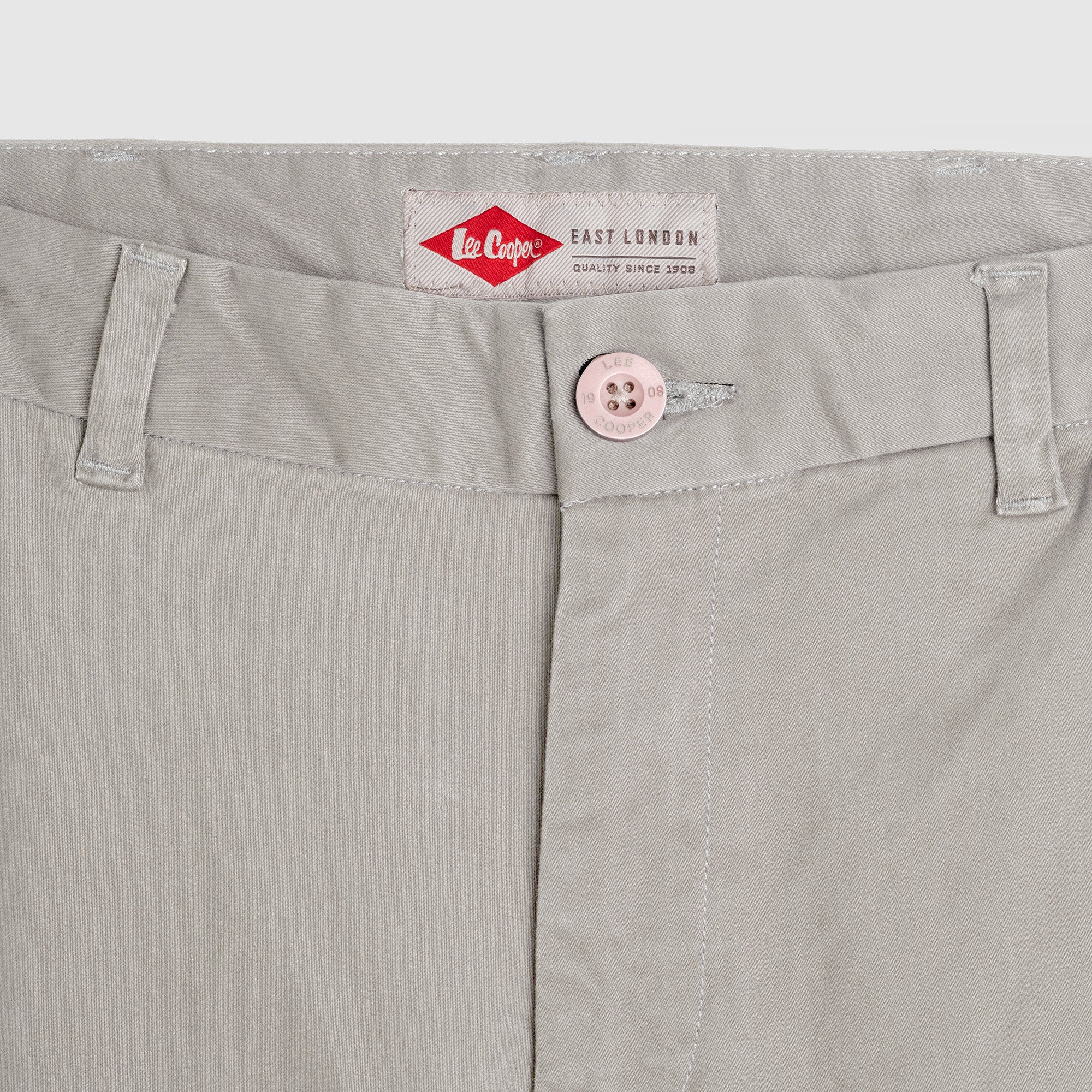 Lee Cooper Slim Fit Long Chino Abe Medium Grey