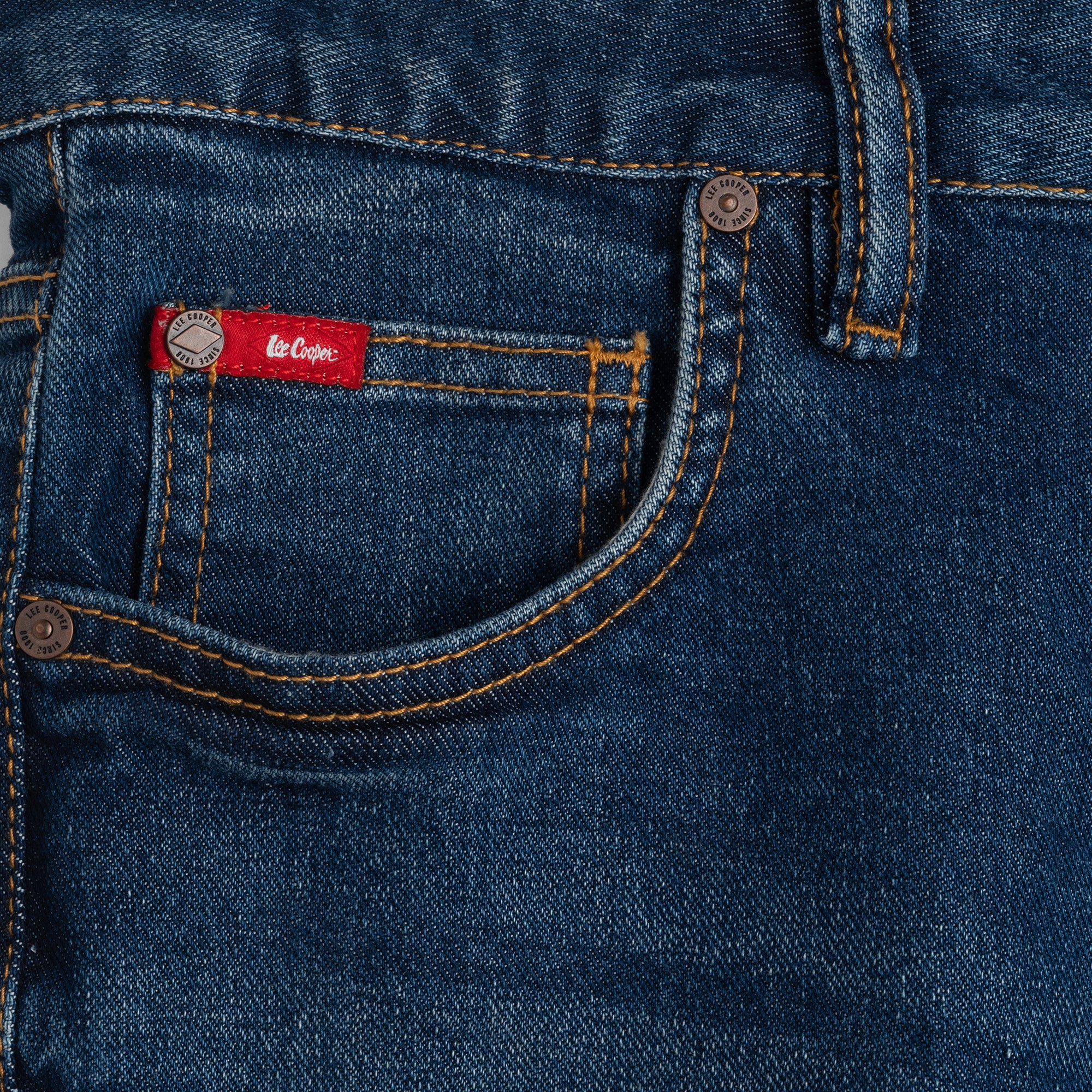 Lee Cooper Slim Fit Jeans Norris Worn Medium Blue Yodea