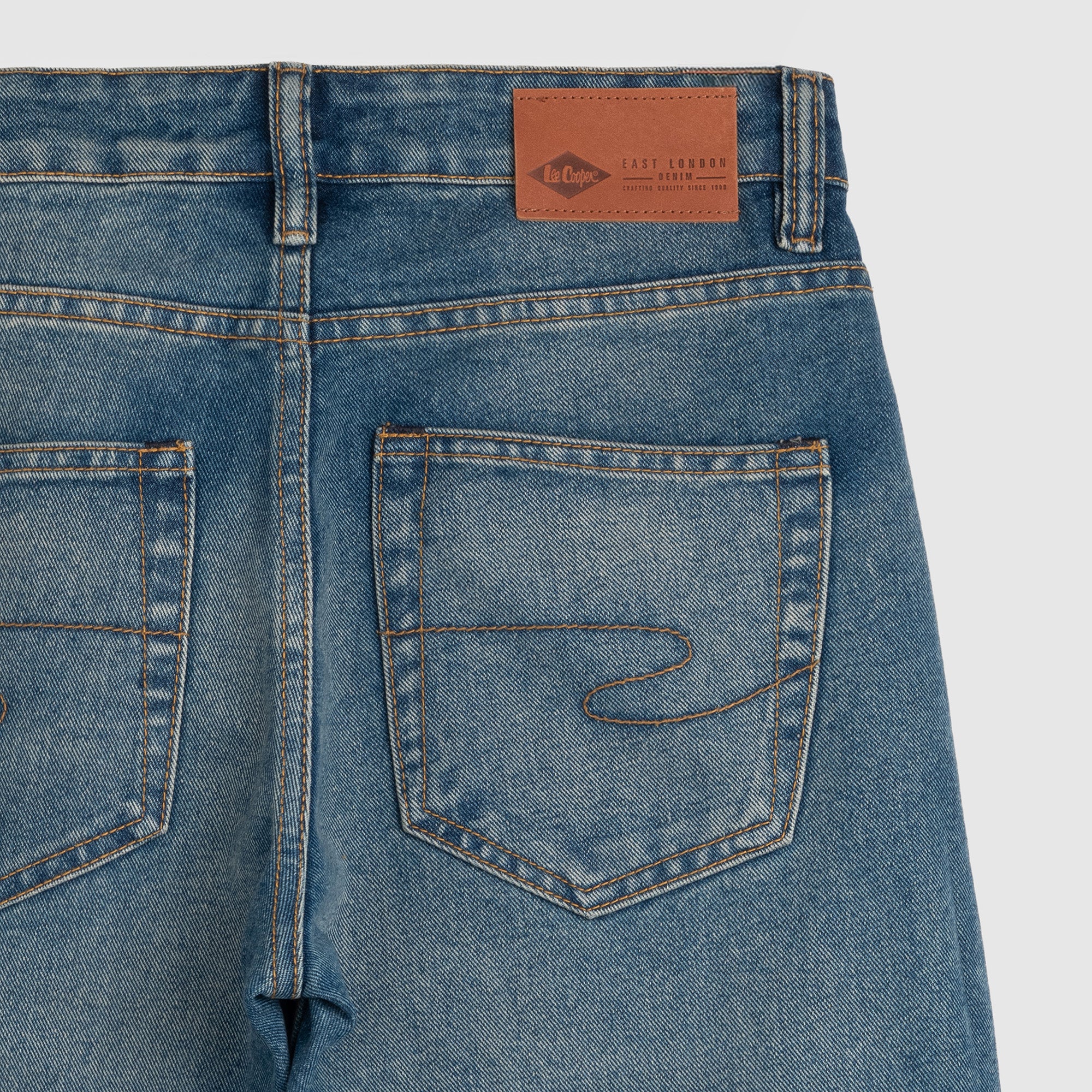 Lee Cooper Tapered Fit Jeans Arthur Worn Medium Blue 23