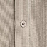 Lee Cooper T-Shirt Henley Buttoned Waffle Cream