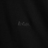 Lee Cooper T-Shirt Henley Buttoned Waffle Black