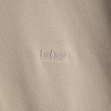 Lee Cooper T-Shirt Henley Buttoned Waffle Cream