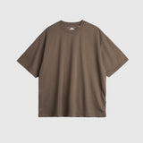 Lee Cooper T-Shirt Premium Boxy Fit Brown Granite