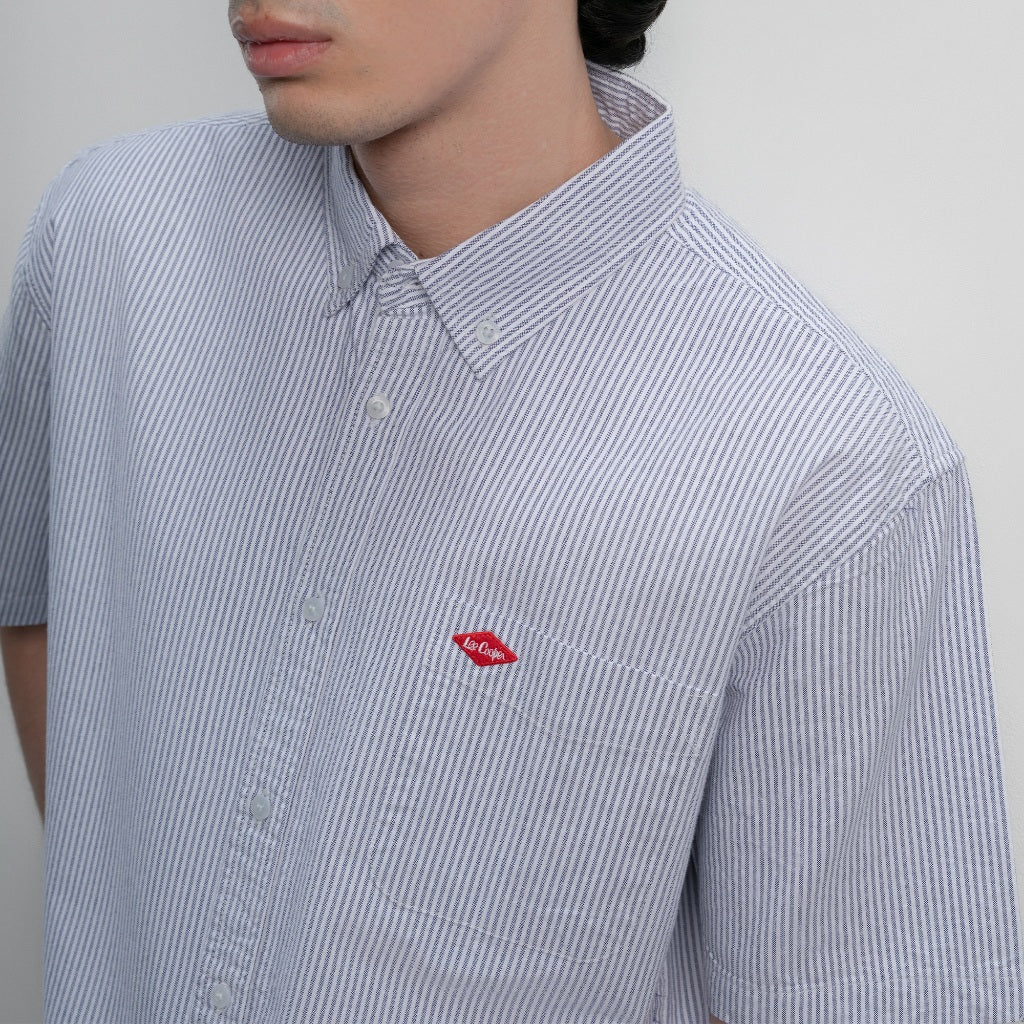 Lee Cooper Short Shirt Osmond Blue White
