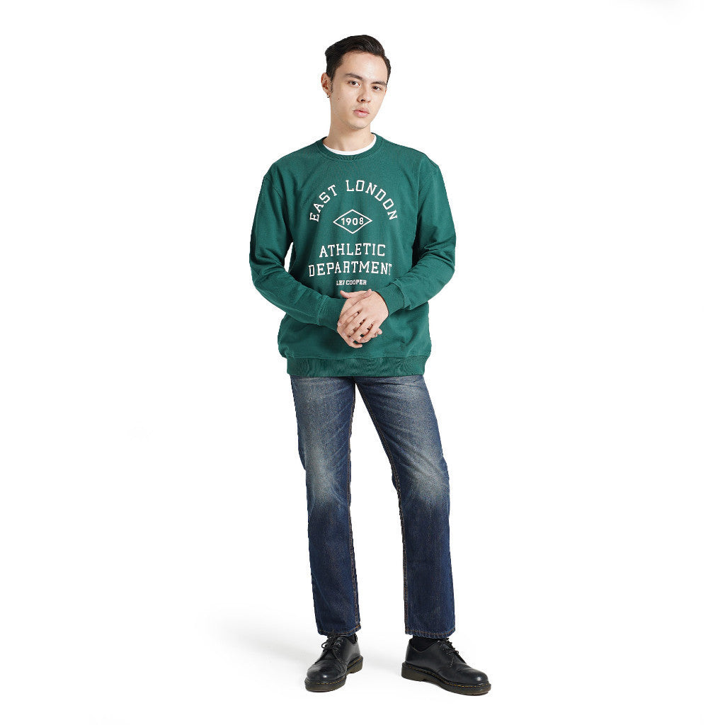 LEE COOPER SWEATER ATHLETIC DEPARTMENT EMERALD GREEN