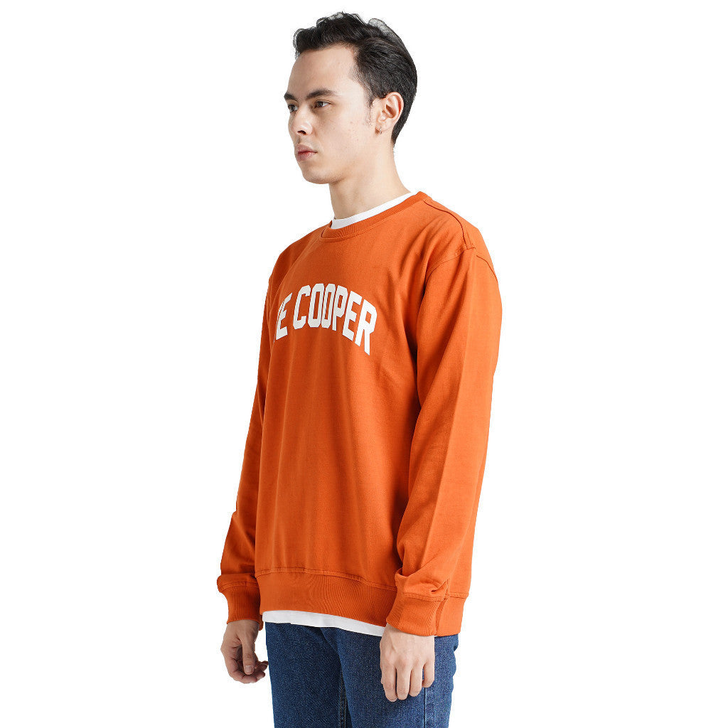 LEE COOPER SWEATER COLLEGE LEATHER BROWN