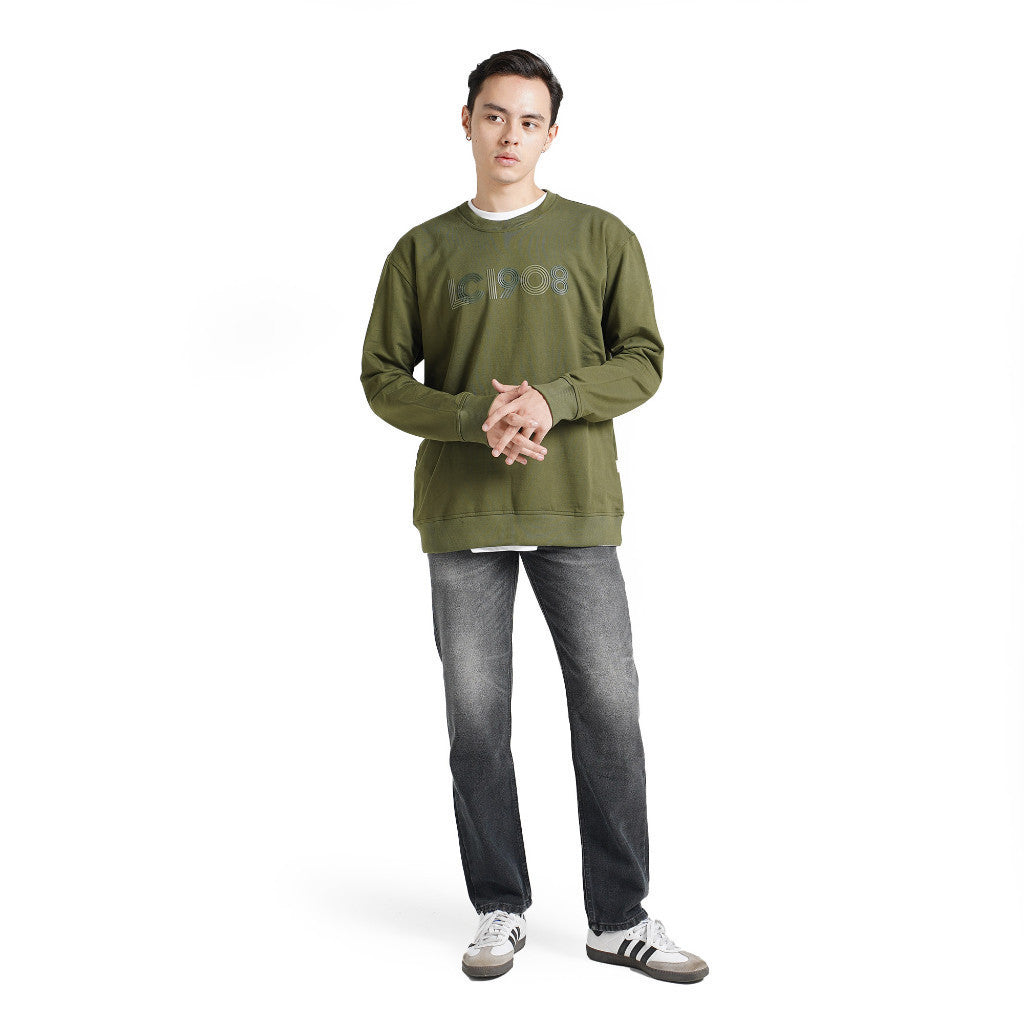 Lee Cooper Sweater LC 1908 Lines Olive