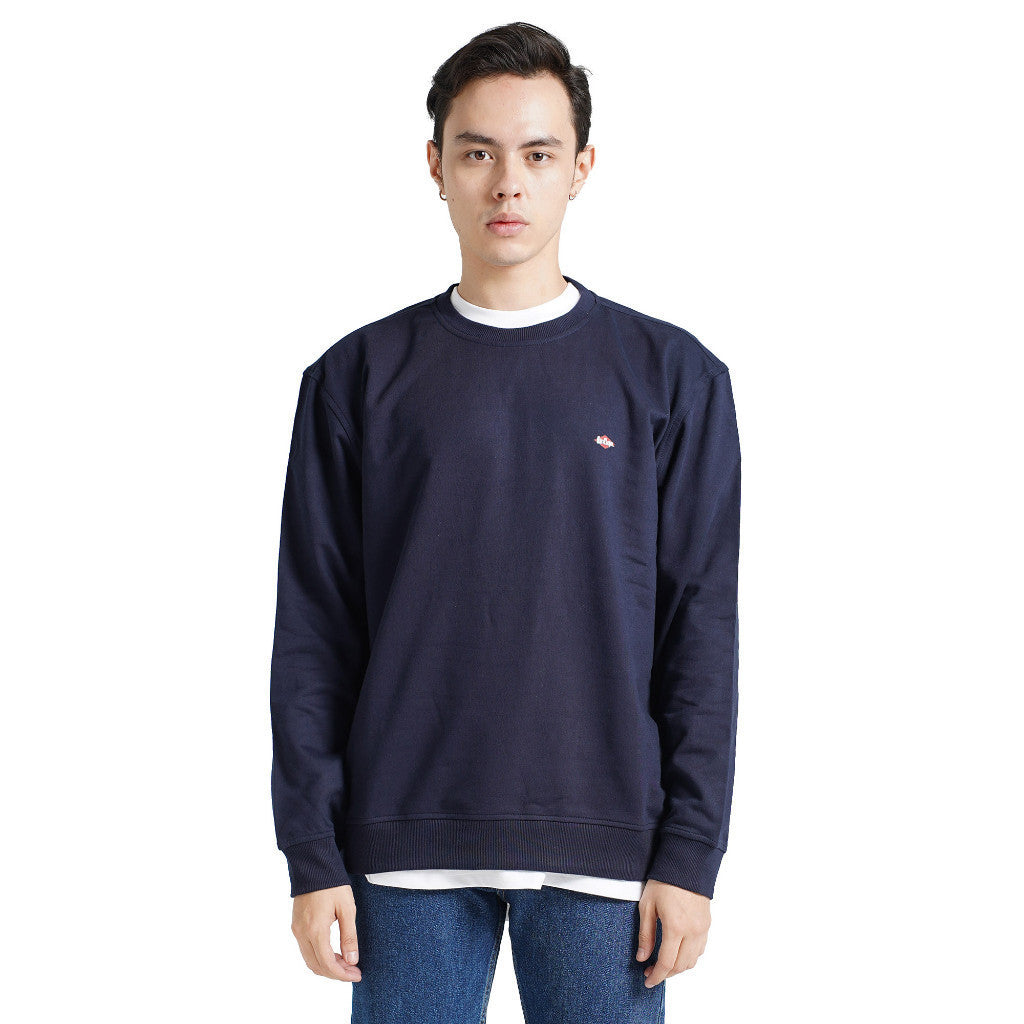 LEE COOPER SWEATER SMALL LOGO RETRO NAVY