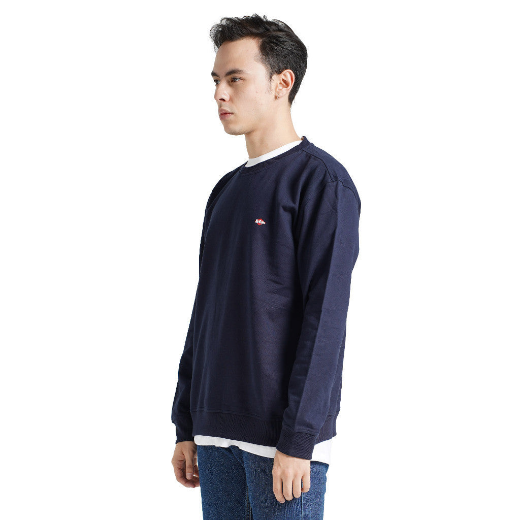 LEE COOPER SWEATER SMALL LOGO RETRO NAVY