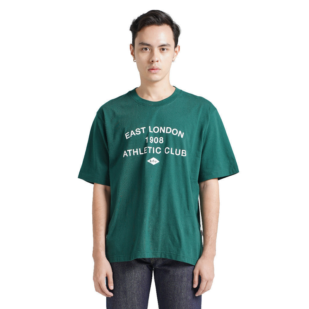 Lee Cooper Oversize T-Shirt Athletic Club Emerald Green