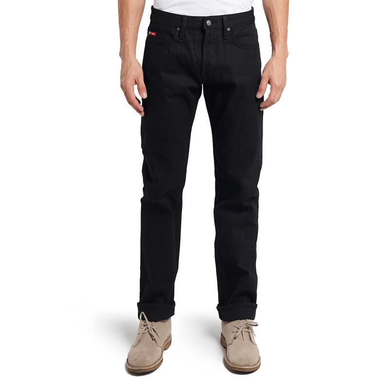 Lee Cooper Tapered Fit Jeans Selvedge Arthur Dry Black