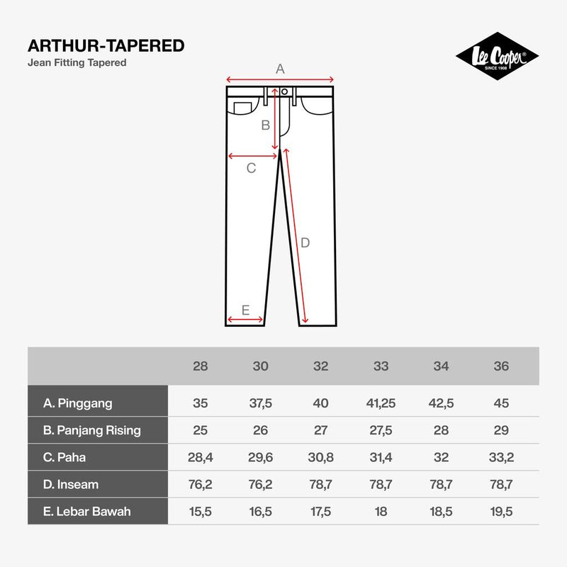 Lee Cooper Tapered Fit Jeans Selvedge Arthur Dry Black