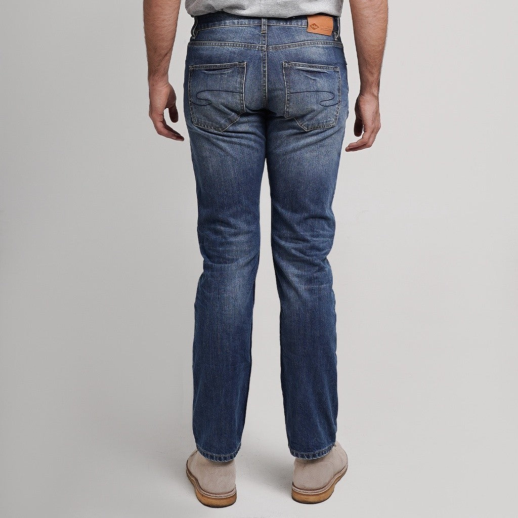 Lee Cooper Jeans Arthur Worn Medium Blue Non Stretch