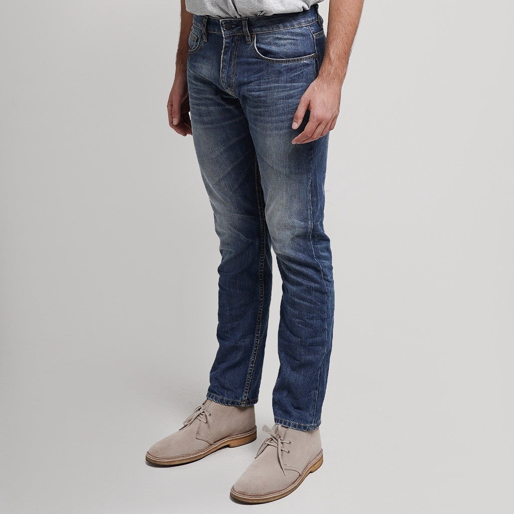 Lee Cooper Jeans Arthur Worn Medium Blue Non Stretch