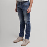 Lee Cooper Jeans Arthur Worn Medium Blue Non Stretch