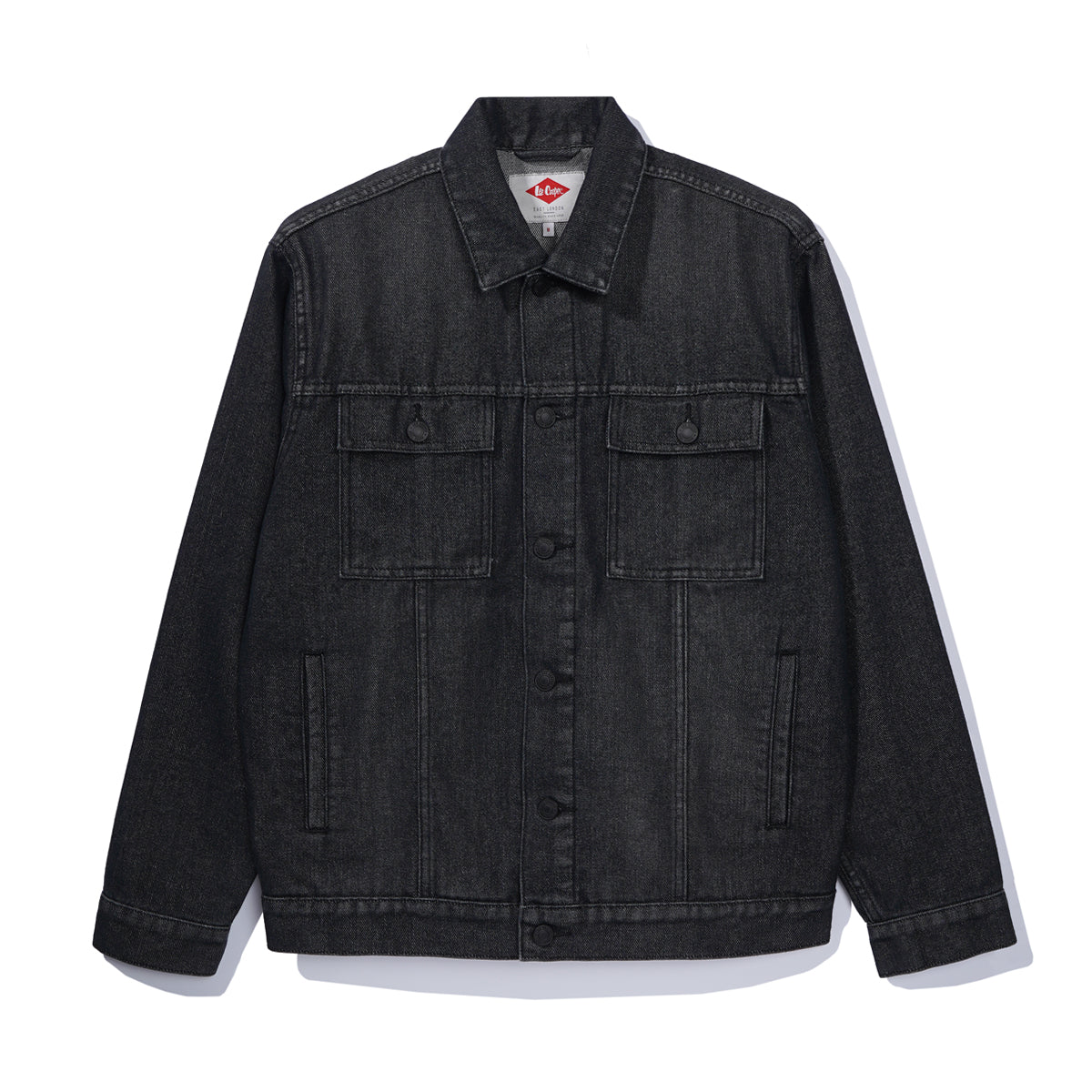 Lee Cooper Long Jacket Hunter Worn Dark Black