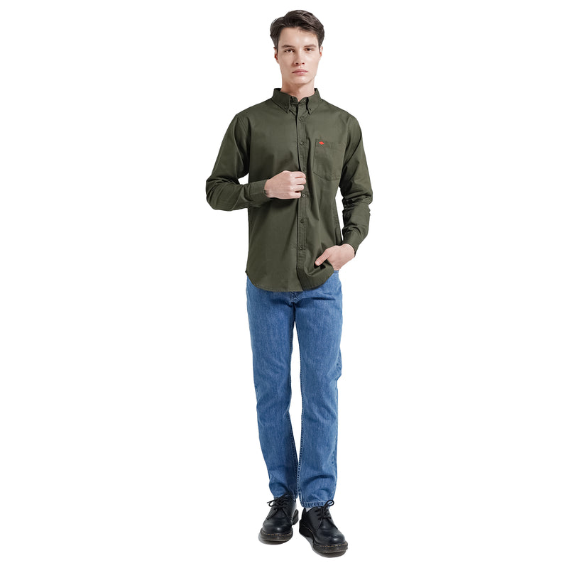 Lee Cooper Long Shirt Rylan Diamond Olive